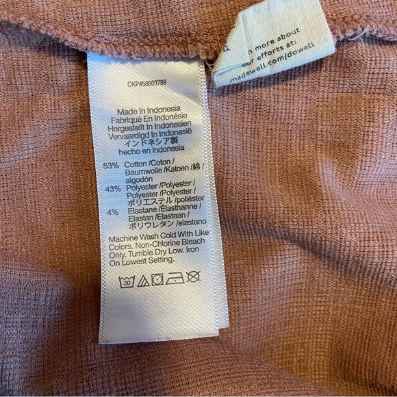 MADEWELL MAUVE CROSS FRONT WRAP FLUTTER SLEEVE LIGHTWEIGHT FIT FLARE MINI DRESS - Picture 13 of 13